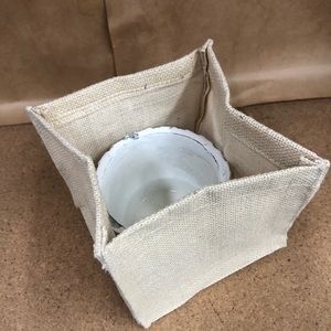 12PCS Natural Jute Square Burlap Laminated